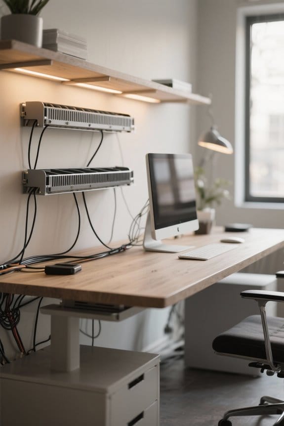 desk cable tray considerations