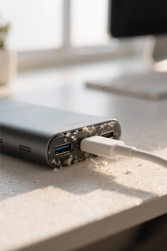 dust affects charging efficiency