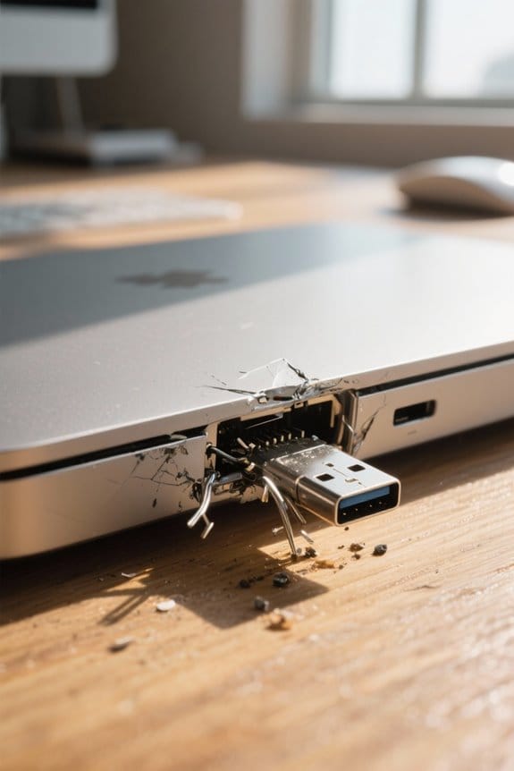 inspect usb c connector damage