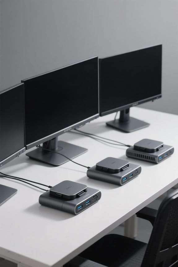 quad monitor docking stations